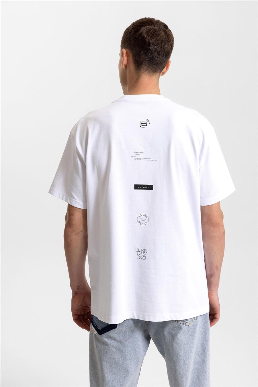 REGULAR FIT LOGO BASKILI YAZILI T-SHIRT
